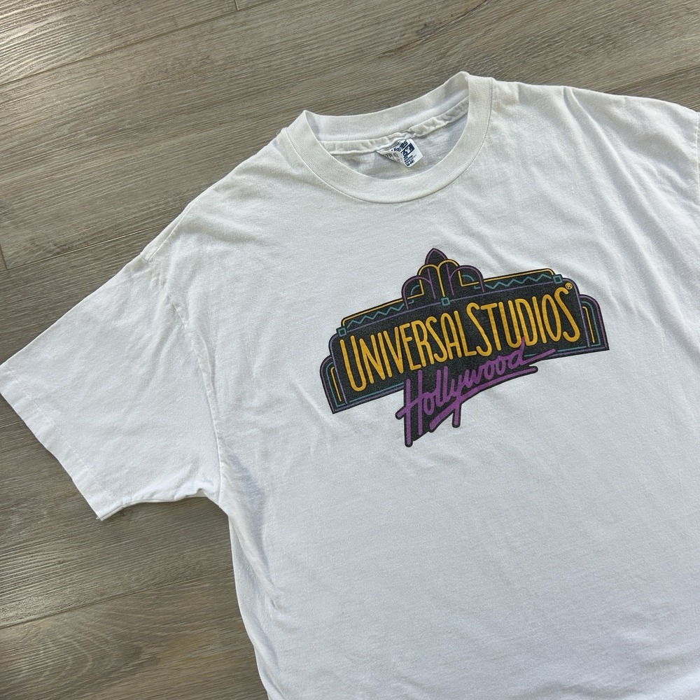VINTAGE Universal Studios Hollywood Graphic Shirt Mens XL Made in USA 80s